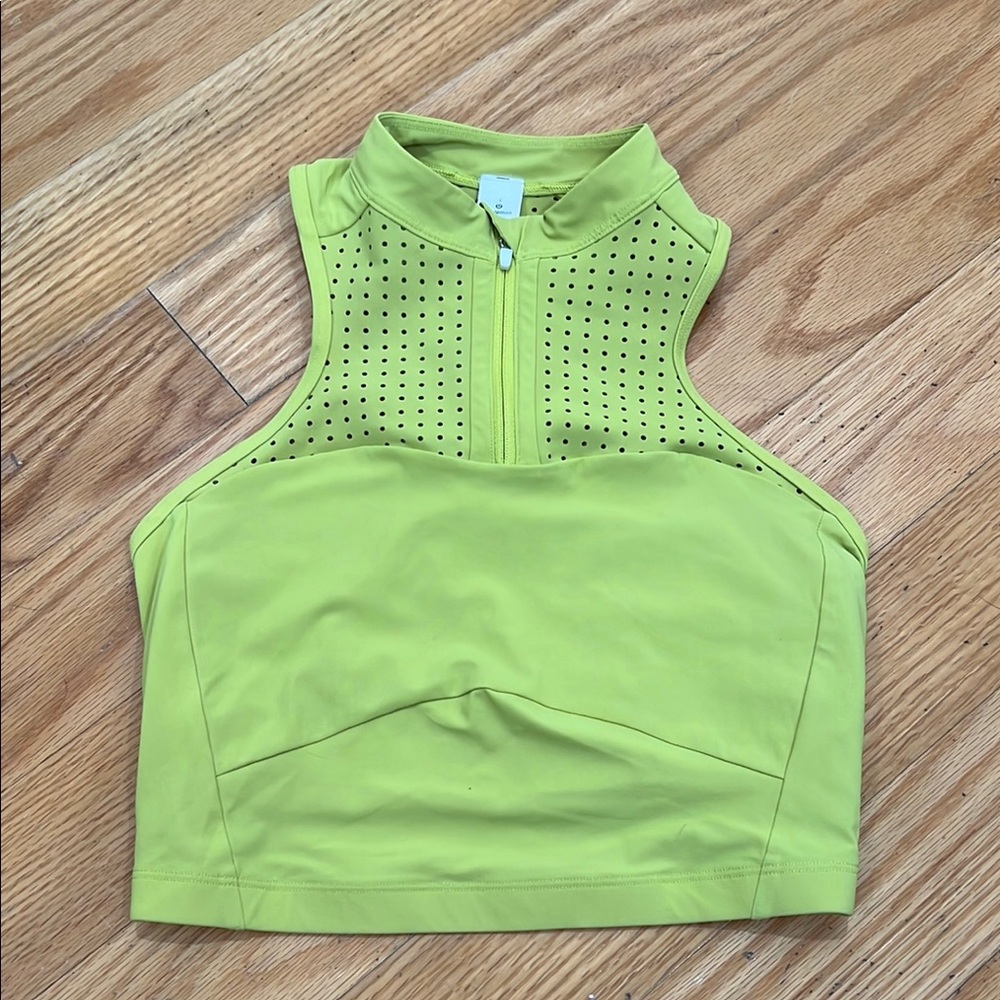 Lululemon Yellow Green Sports Bra Crop Top